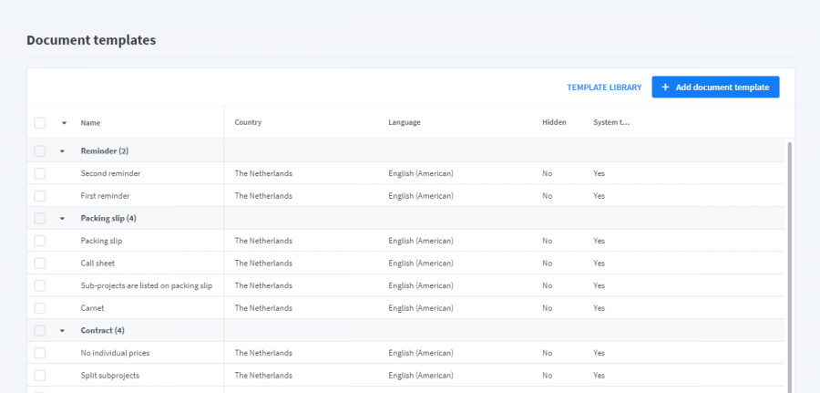 5 Document tempaltes