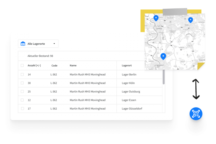 Assign equipment to multiple stock locations-DE