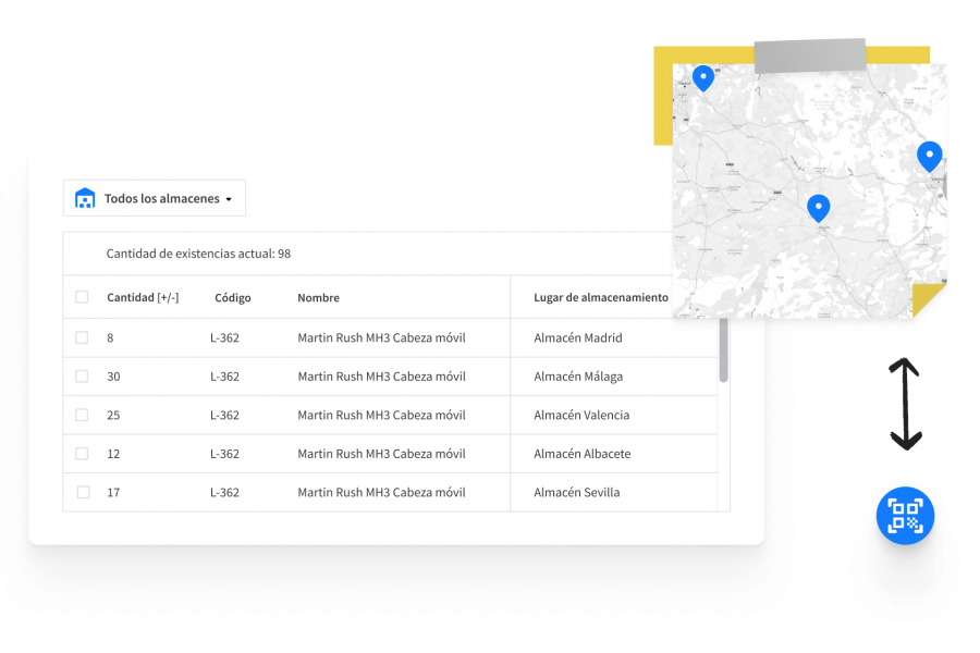 Assign equipment to multiple stock locations-ES