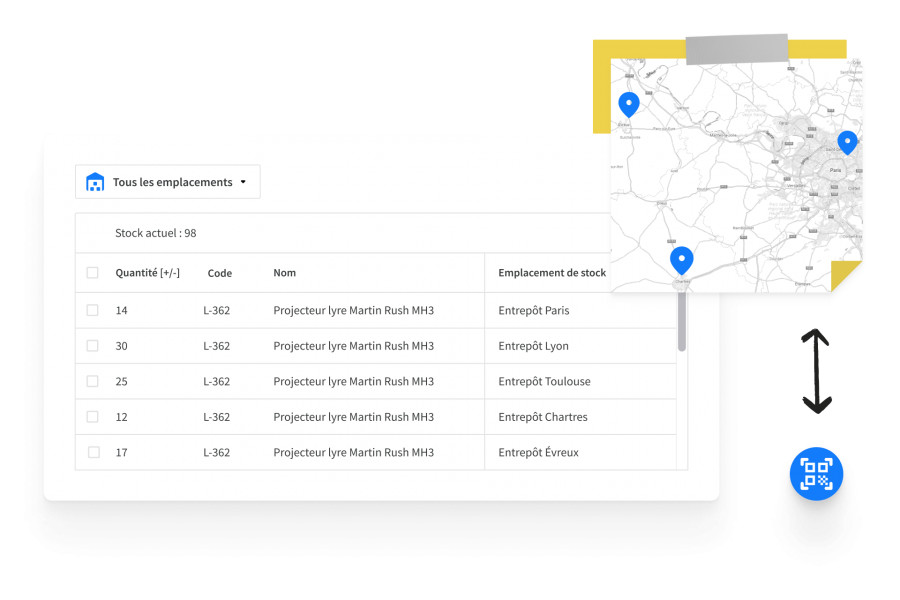 Assign equipment to multiple stock locations-FR