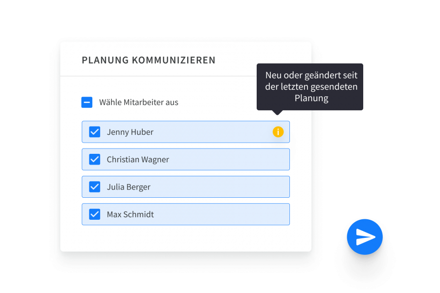 Bleibe über Änderungen in letzter Minute auf dem Laufenden