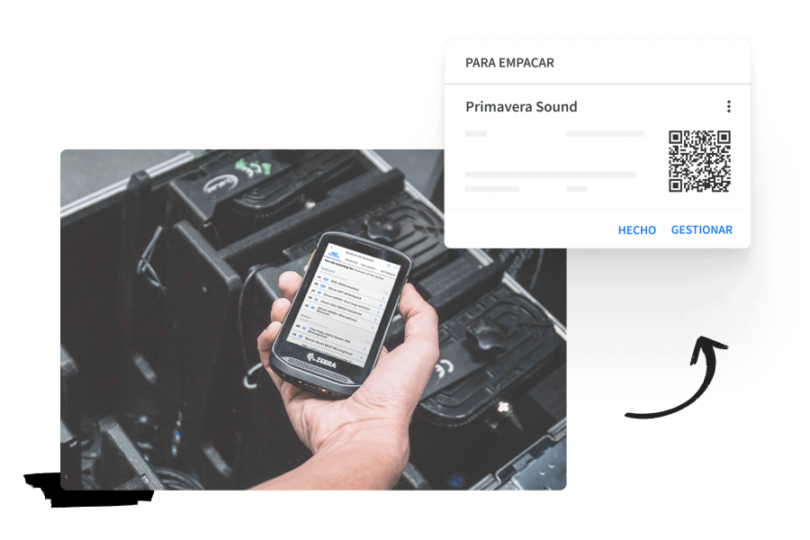 Book and return equipment from multiple locations to events-ES