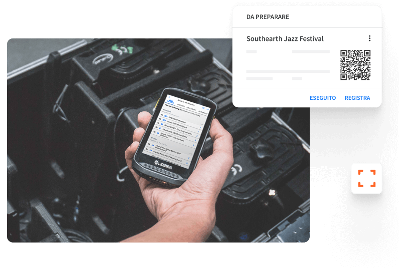 Traccia il materiale con codici QR e/o barcode
