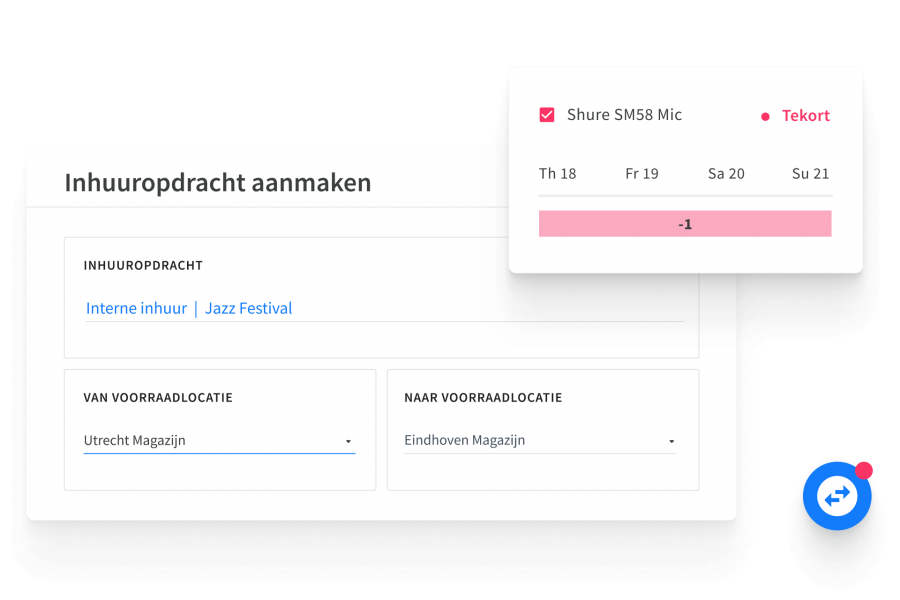 Eenvoudig materiaal inhuren