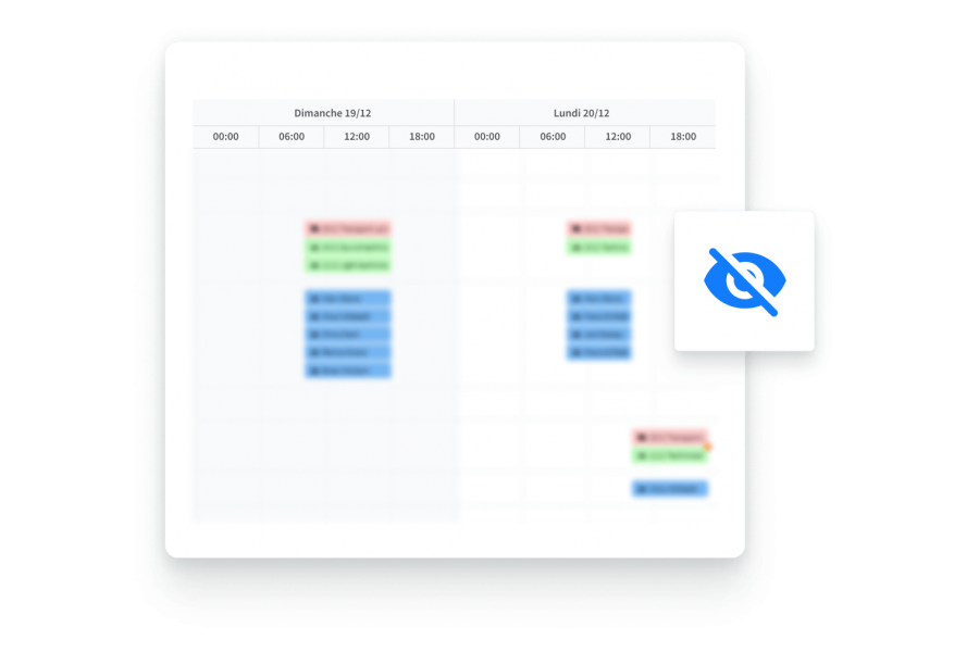 Gardez vos plannings temporairement hors de vue de votre personnel