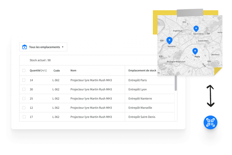 Gérez plusieurs emplacements de stock