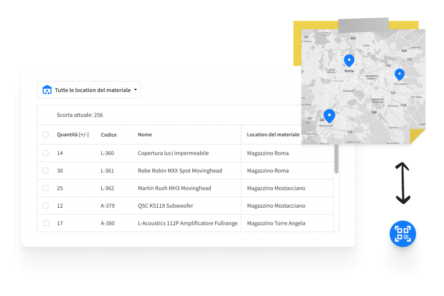 Gestisci più depositi di materiale