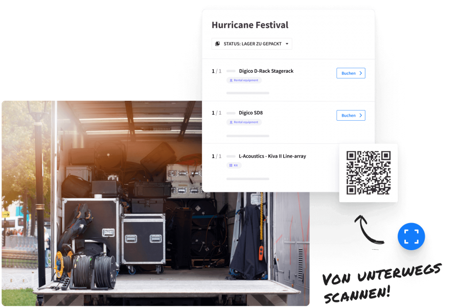 IM-Track equipment with QR codes and-DE