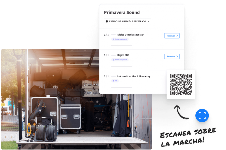 IM-Track equipment with QR codes and-ES