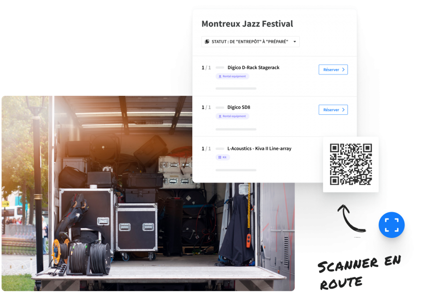 IM-Track equipment with QR codes FR