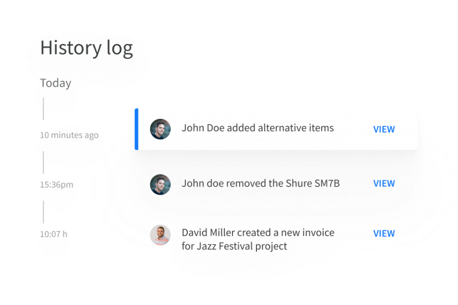 Keep a log of changes