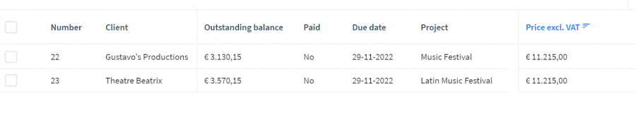 Keeping track of outstanding balances