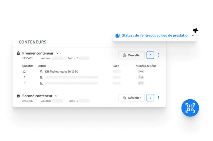 Nul besoin de scanner le matériel en conteneurs plus d'une fois