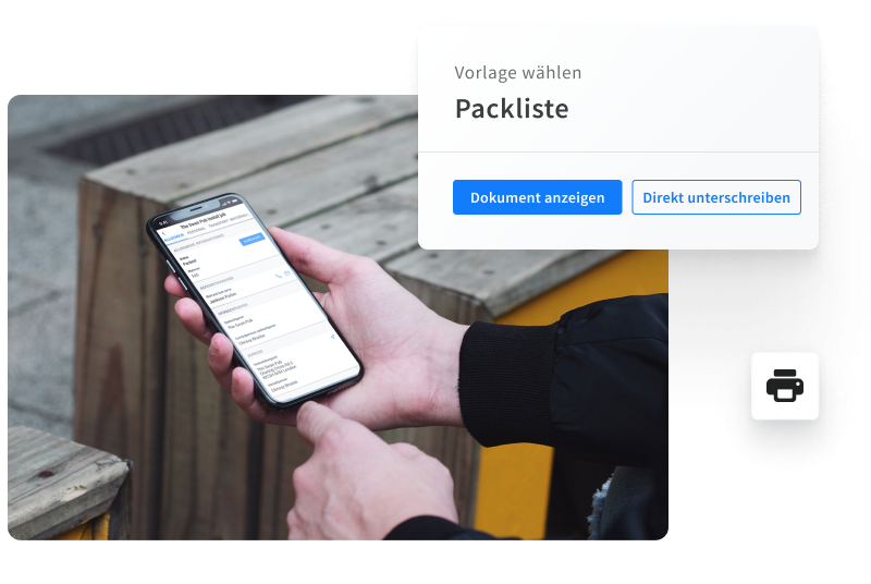 On the go document creation and signing-DE