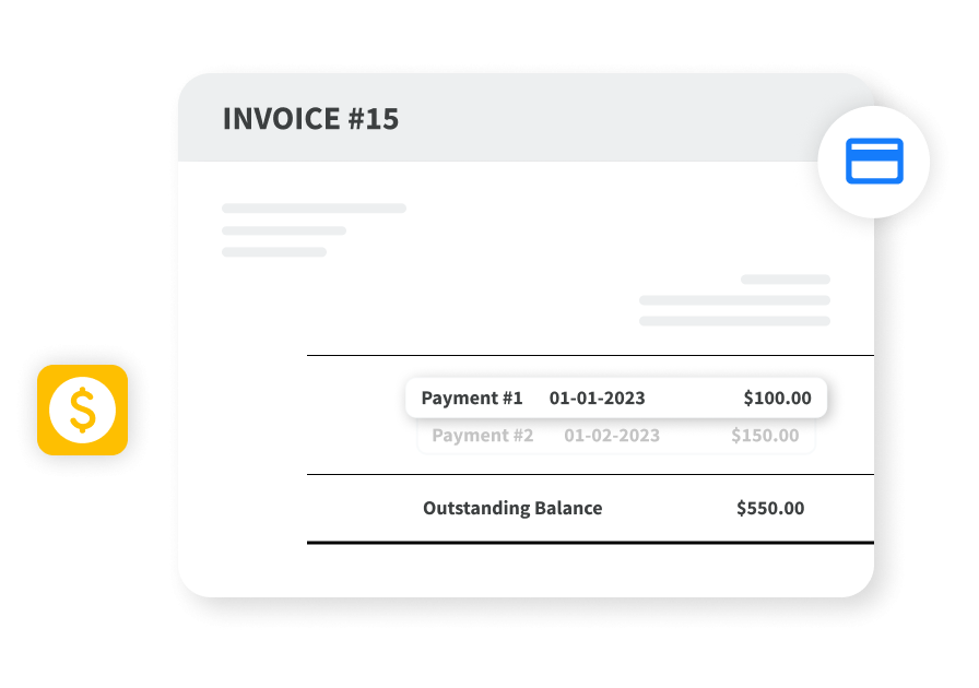 partial payments for website 2