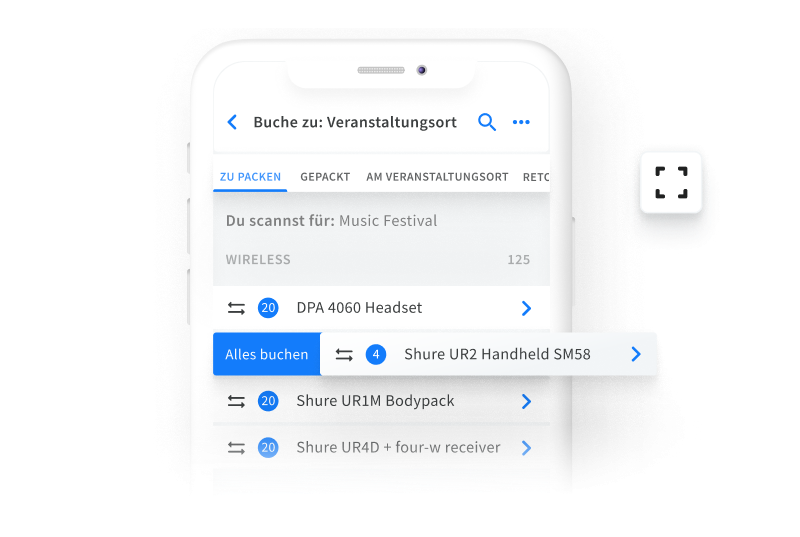 Standortunabhängig Material scannen