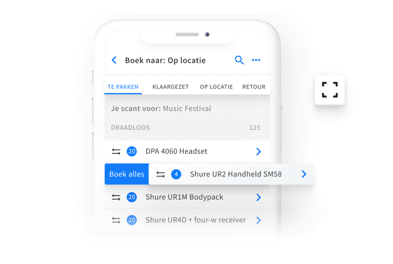 Scan items vanaf meerdere locaties