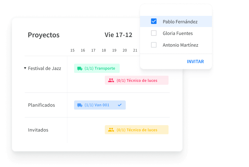 Schedule and communicate with crew ES