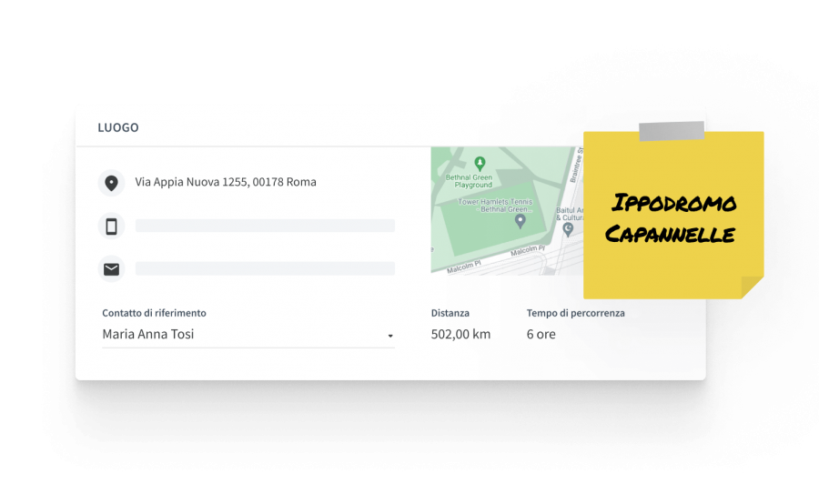 Tieni traccia dei dettagli della location