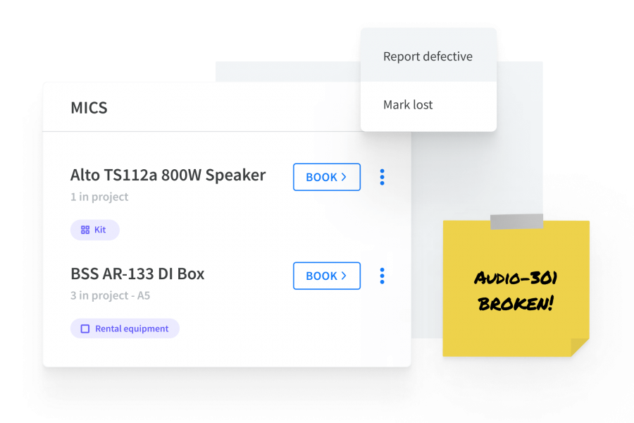 Track repairs and lost items