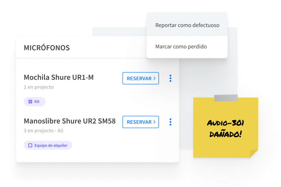 Track repairs and lost items-ES