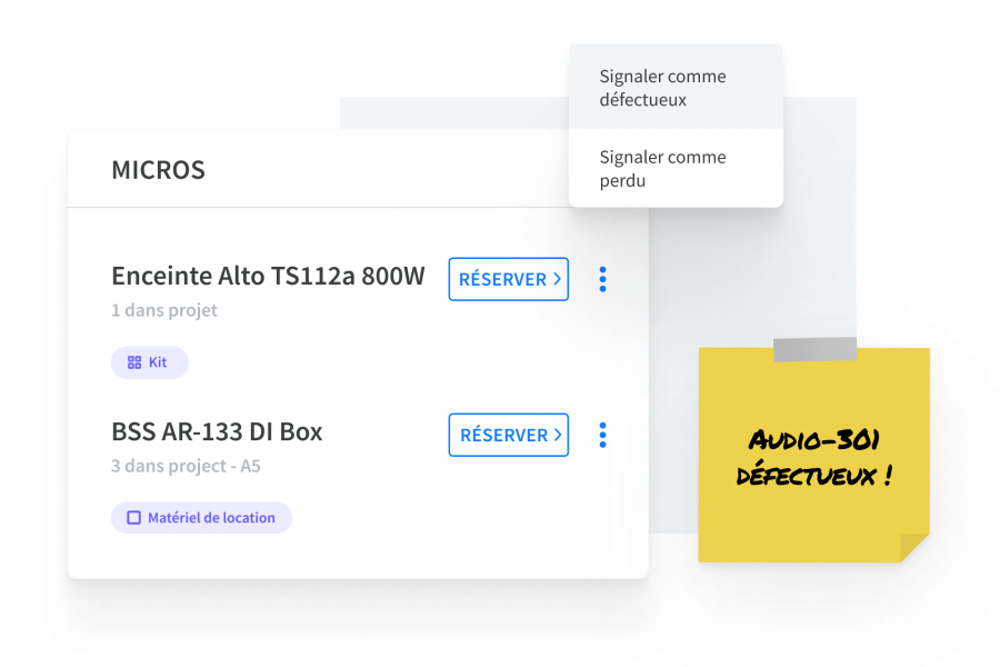 Track repairs and lost items-FR
