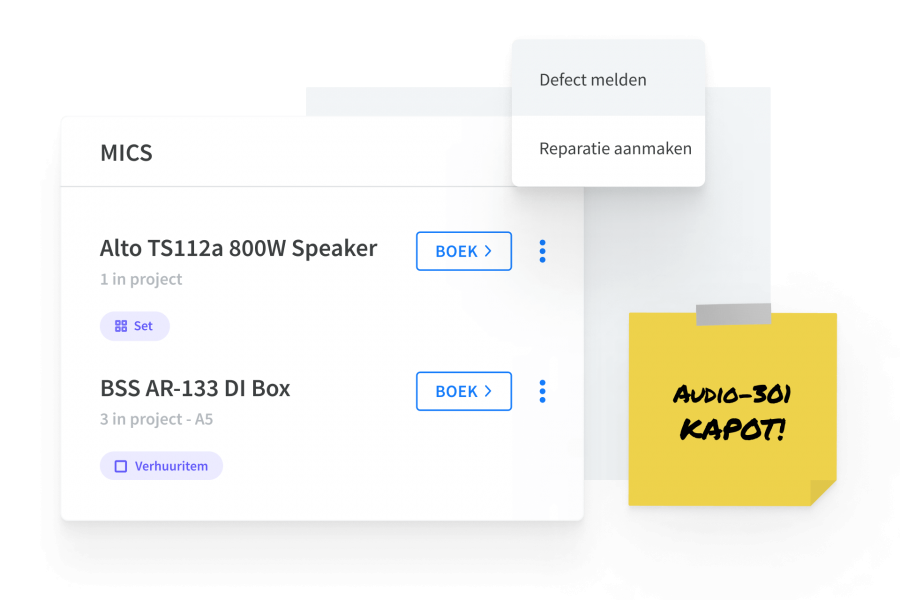 Track repairs and lost items-NL