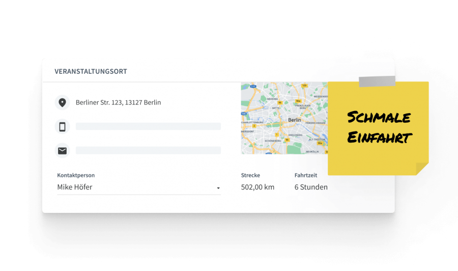 Überblick über Veranstaltungsorte behalten